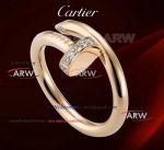 Perfect Replica Cartier Juste Un Clou Rose Gold Ring with Diamonds